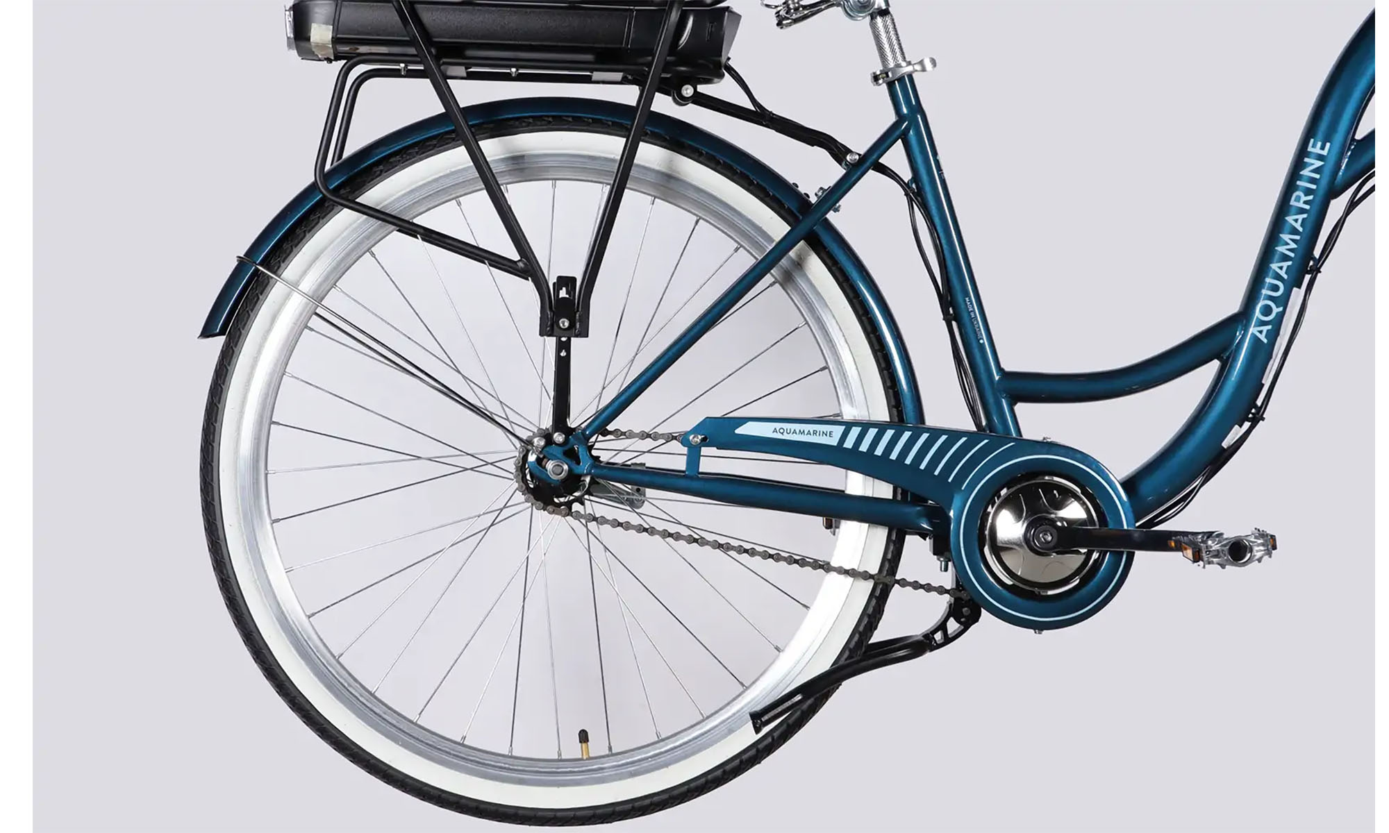 Велосипед с электроприводом Dorozhnik eAQUAMARINE BH 28", размер L, рама-19", 36B, 13А*ч, 500Вт, год 2026, темно-синий с корзиной 4
