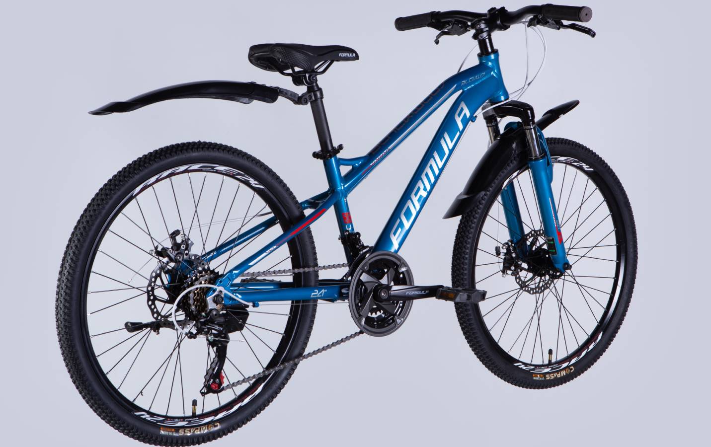 Фотография Велосипед Formula BLACKWOOD 1.0 DD 24" размер XXS рама 12,5 2025 сине-серебристый 5