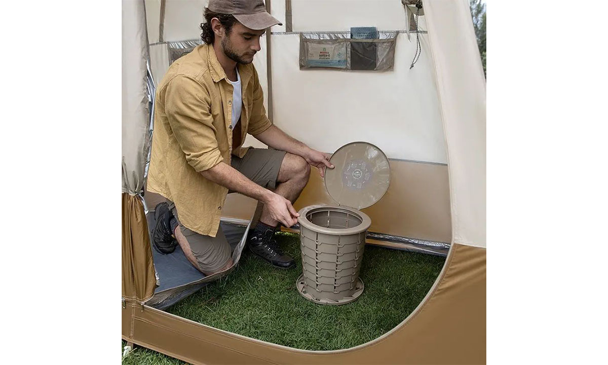 Фотографія Душовий намет Naturehike Shower Tent (NH22ZP006) коричневий 4