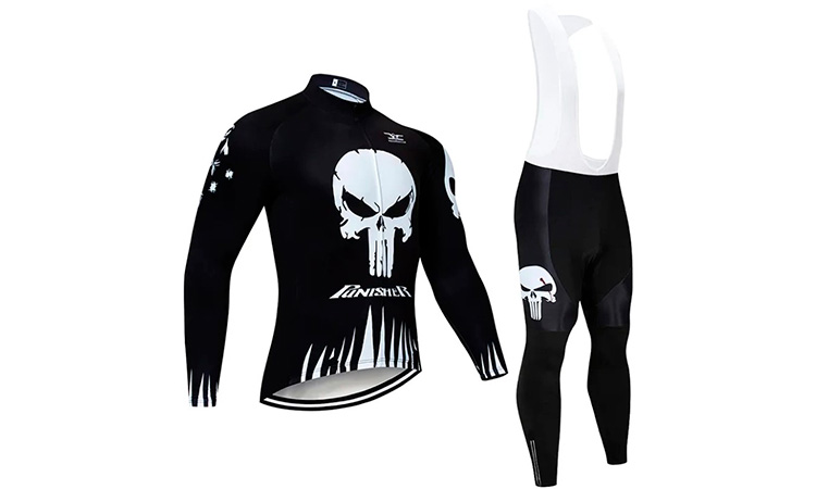 Велоформа Cycling Punisher v1, утеплённая, с флисом, штаны с лямками, размер L   2