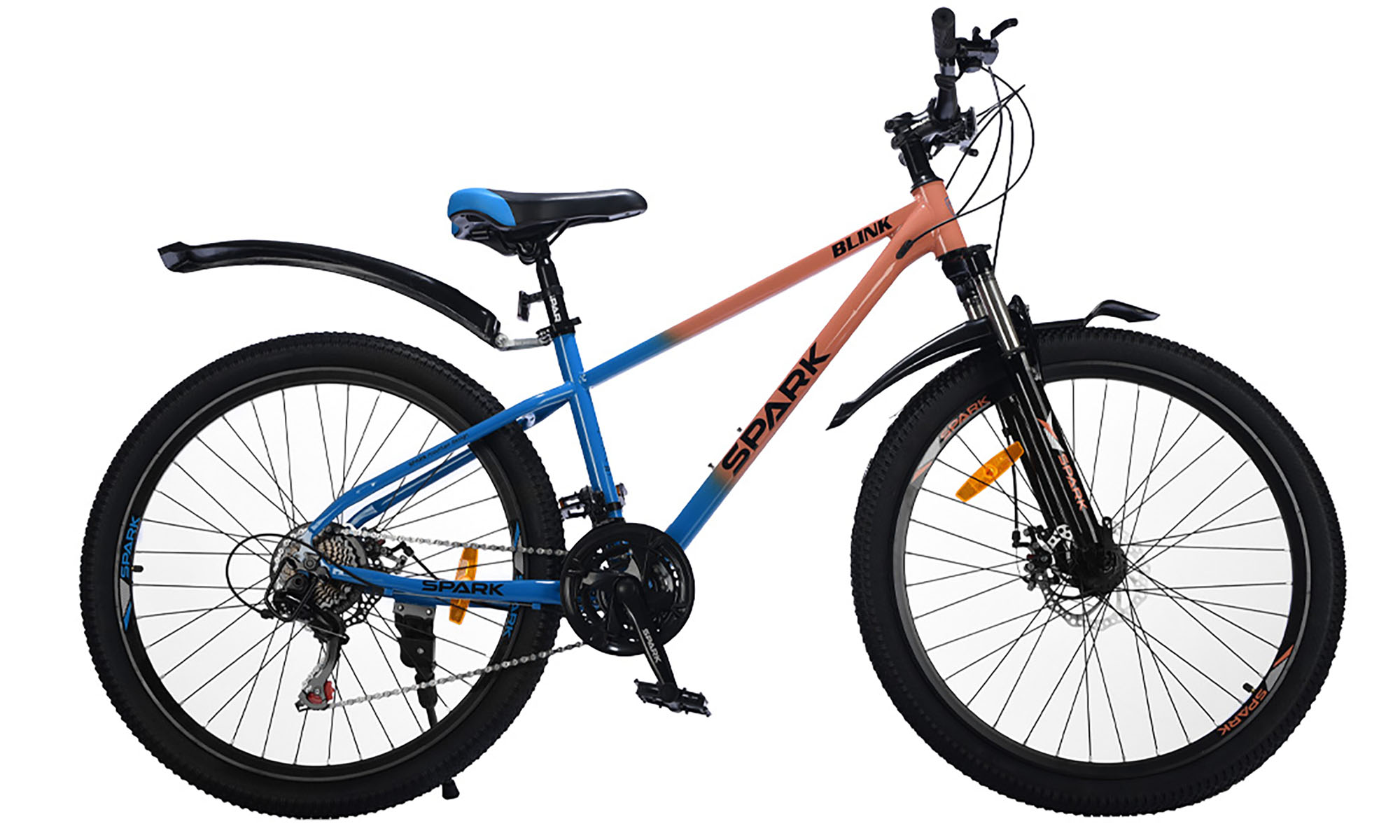 Велосипед SPARK BLINK 26", размер S, рама 15", год 2026, коричневый с синим 