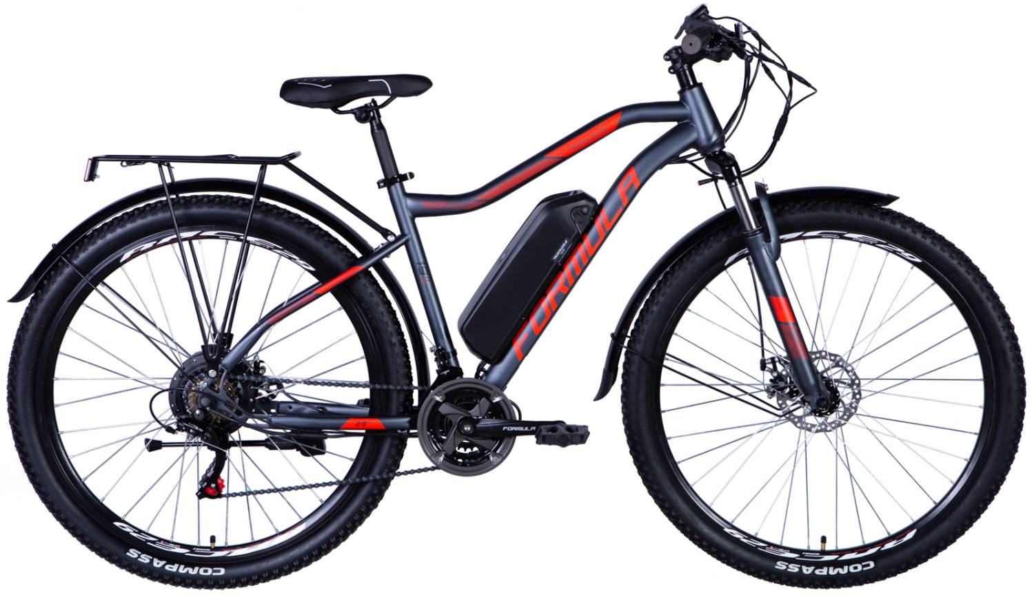 Фотография Велосипед Formula eHEAVY DUTY 29" размер L рама 19" 500W 36V 12.5 Ah серо-красный