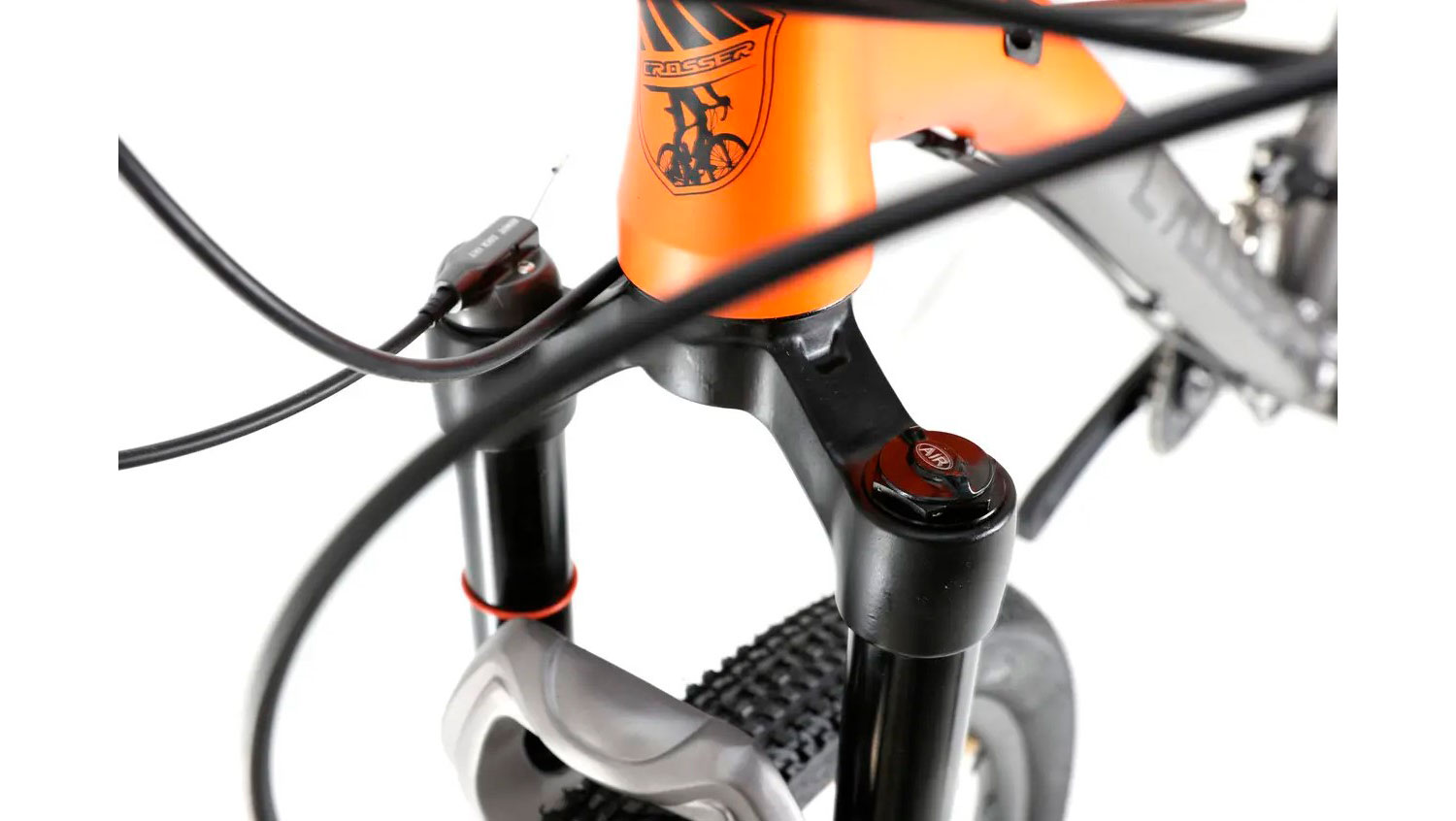 Фотографія Велосипед Crosser Flow MT036 2x12 29" розмір L рама 19 2022 Сіро-жовтогарячий 8