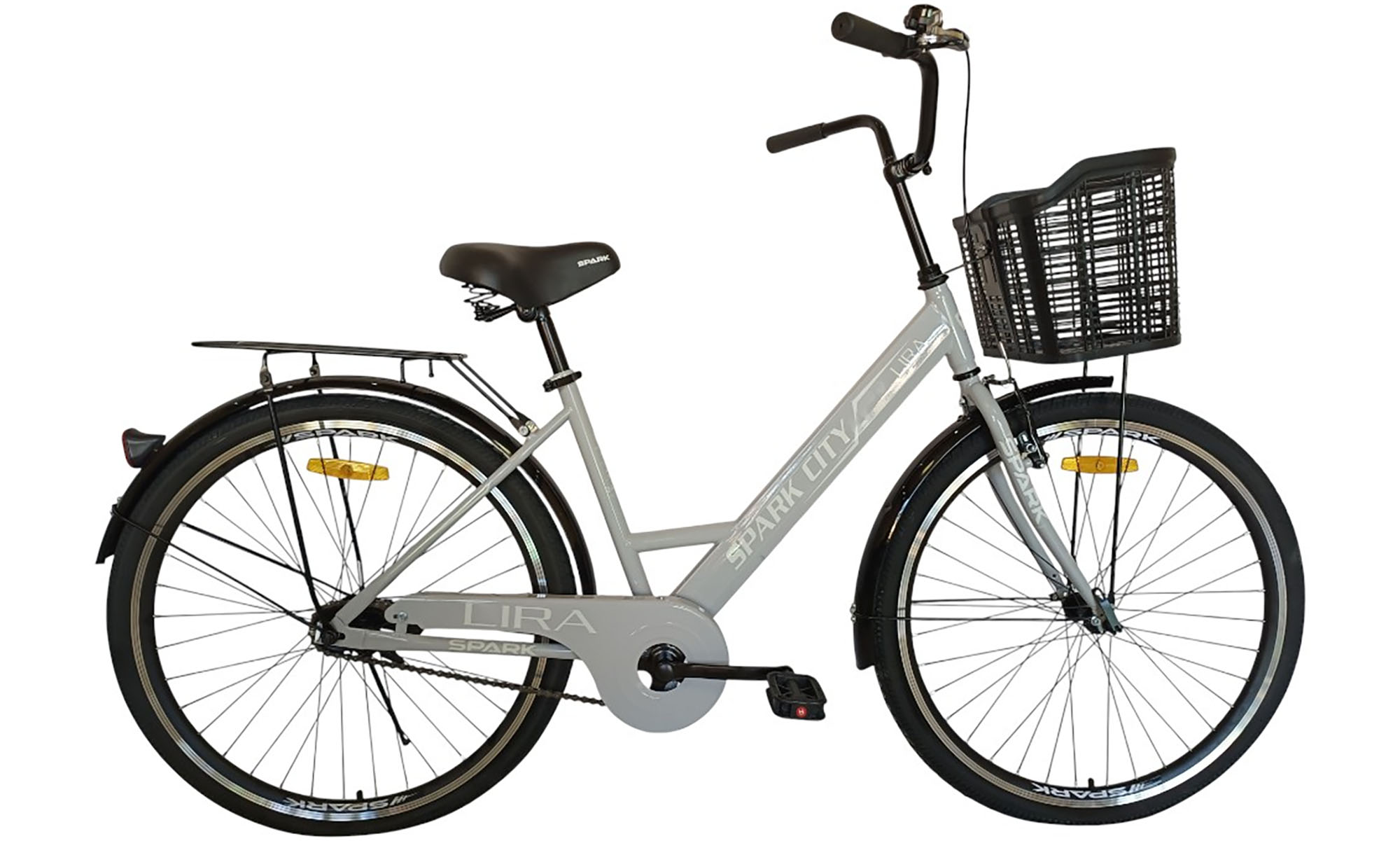 Велосипед SPARK CITY LIRA 26", размер M, рама 17", год 2026, серый 
