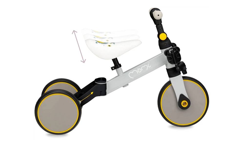 Беговел-велосипед MoMi LORIS 4 в 1 Grey-Yellow 7