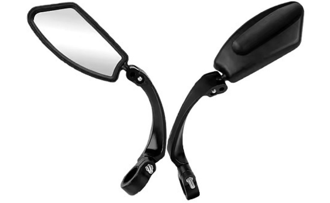 Зеркало Mirror правое JY-215 1шт. на руль велосипеда, черный 