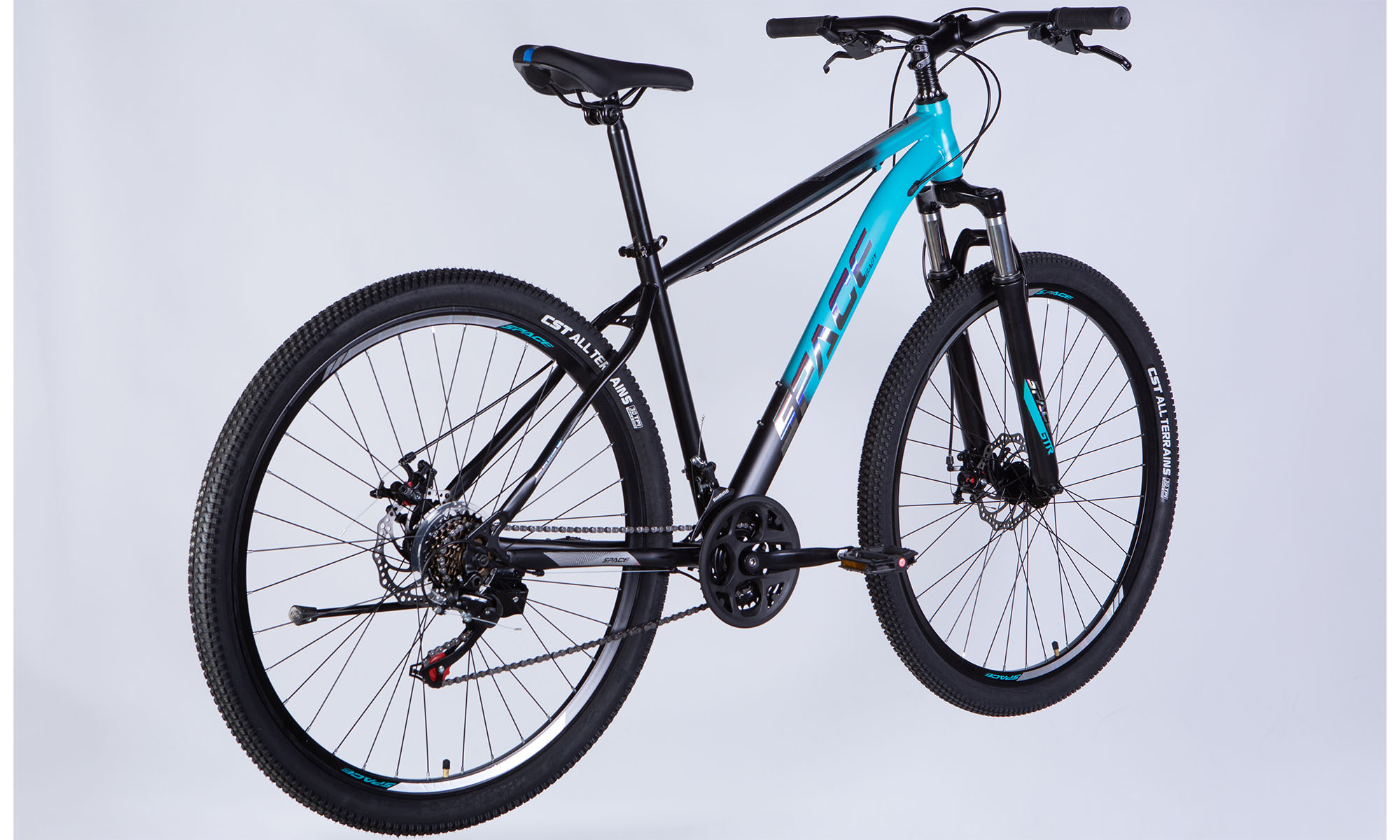 Велосипед SPACE MARS DD FR, 29", ST, рама-18", 2025, бірюзово-чорний (матовий) 4