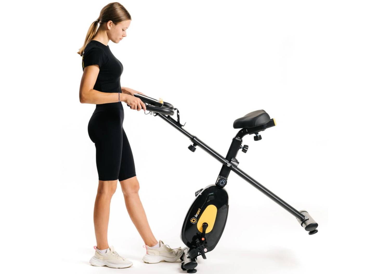 Велотренажер Besport BS-1560 XRAY магнітний чорно-жовтий 11