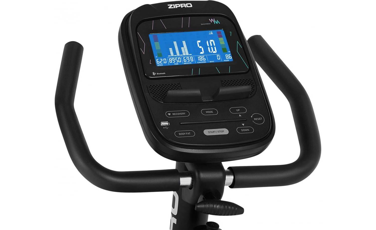 Велотренажер электромагнитный Zipro Iconsole+ Glow WM черный 7 Велотренажер электромагнитный Zipro Iconsole+ Glow WM черный 7