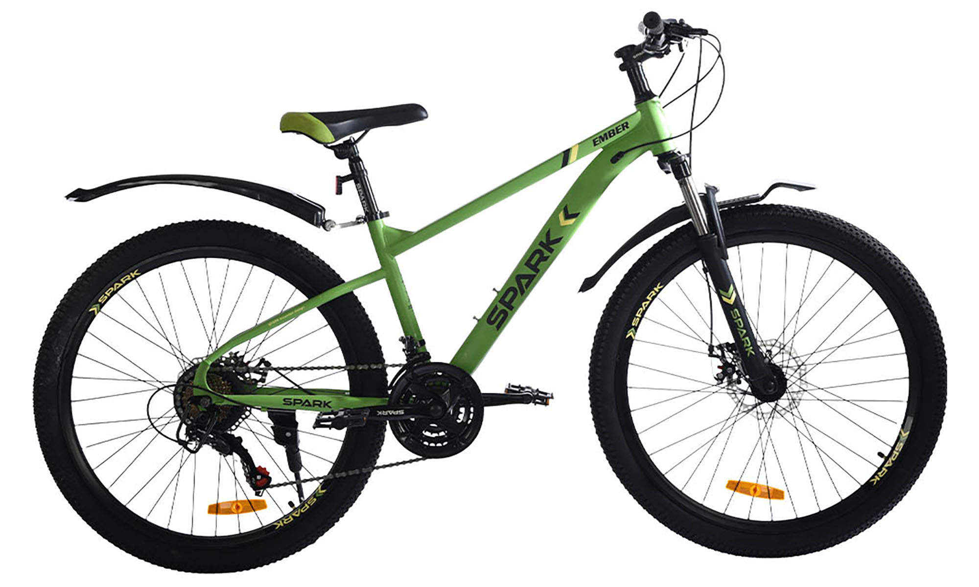 Велосипед SPARK EMBER 26", размер S, рама 15", год 2025, салатовый 