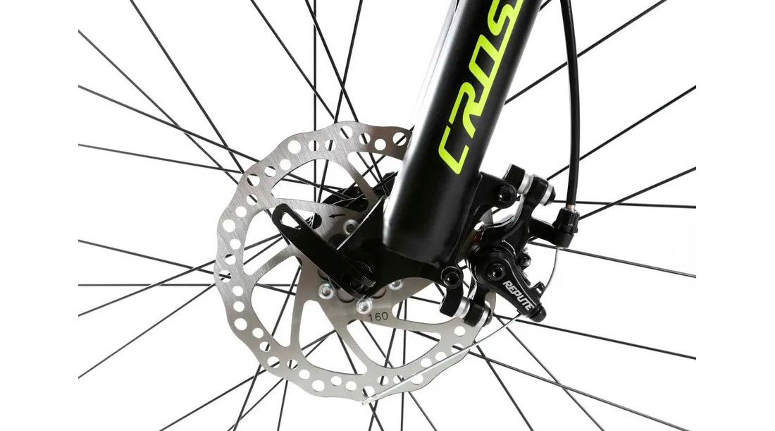 Фотография Велосипед Crosser MT-036-21S 29" размер М рама 17 2022 Голубо-желтый 2