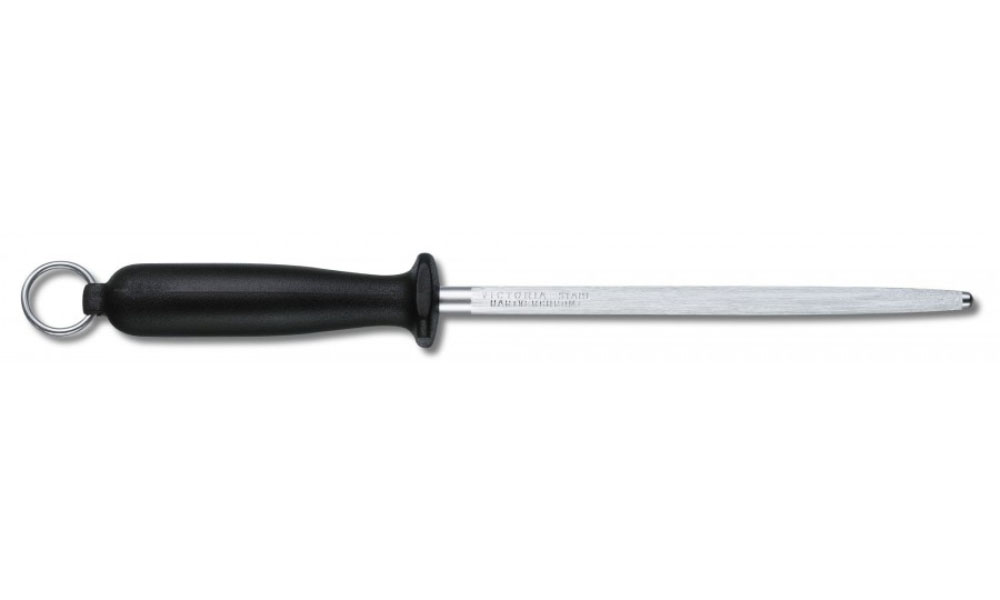 Фотография Точило Victorinox Domestic мусат круглый с черной ручкой насечка medium 20 см (7.8213)