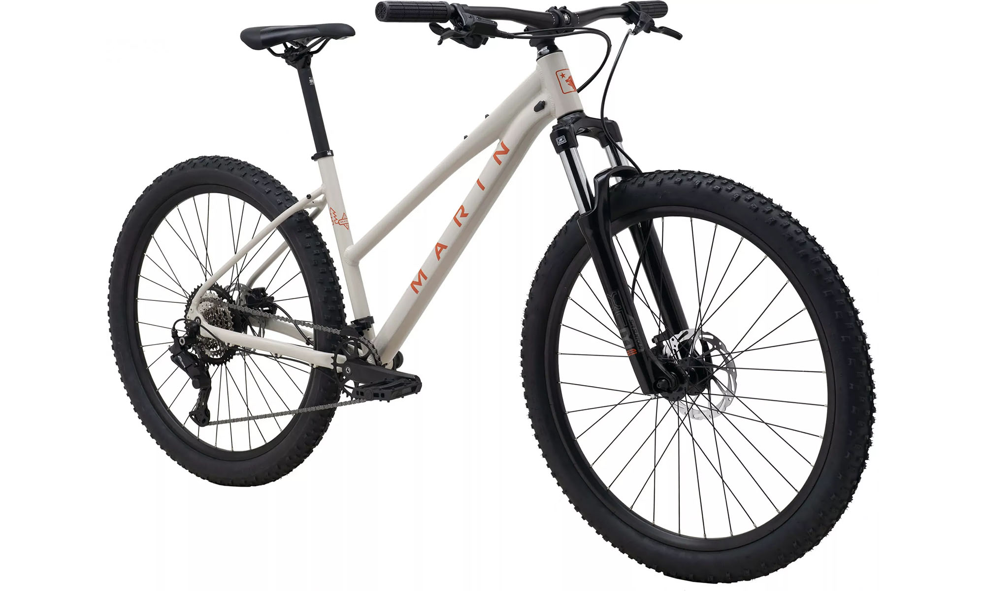 Велосипед Marin BOLINAS RIDGE 2 ST 27,5", размер S, год 2026, серый с красным 2