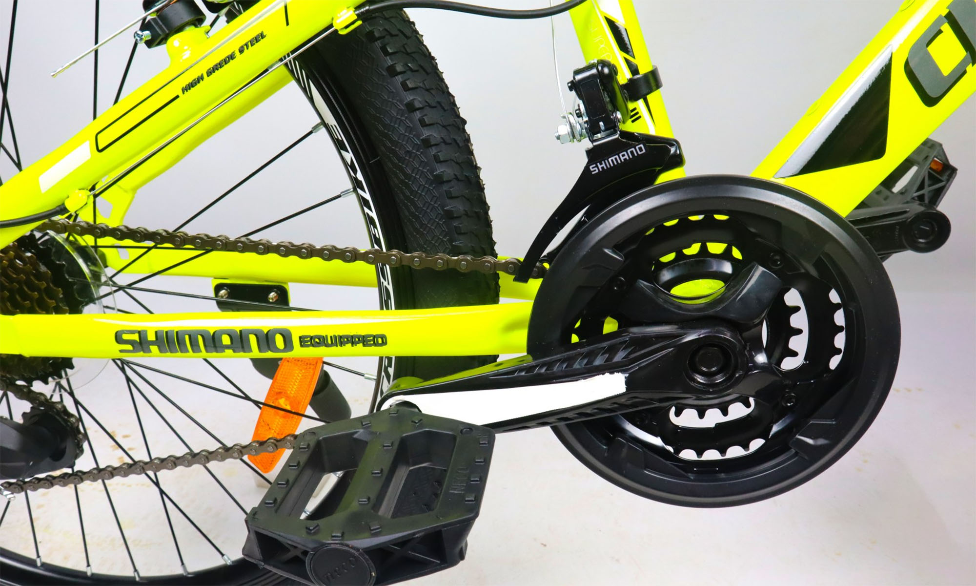 CrossBike Atlas 24 "12" Неонове жовто-чорний велосипед 6 CrossBike Atlas 24 "12" Неонове жовто-чорний велосипед 6