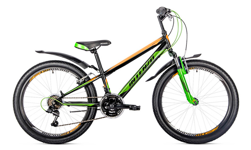Фотографія Велосипед Intenzo ENERGY V-BRAKE 24" (2020) 2020 Чорно-жовтогарячий