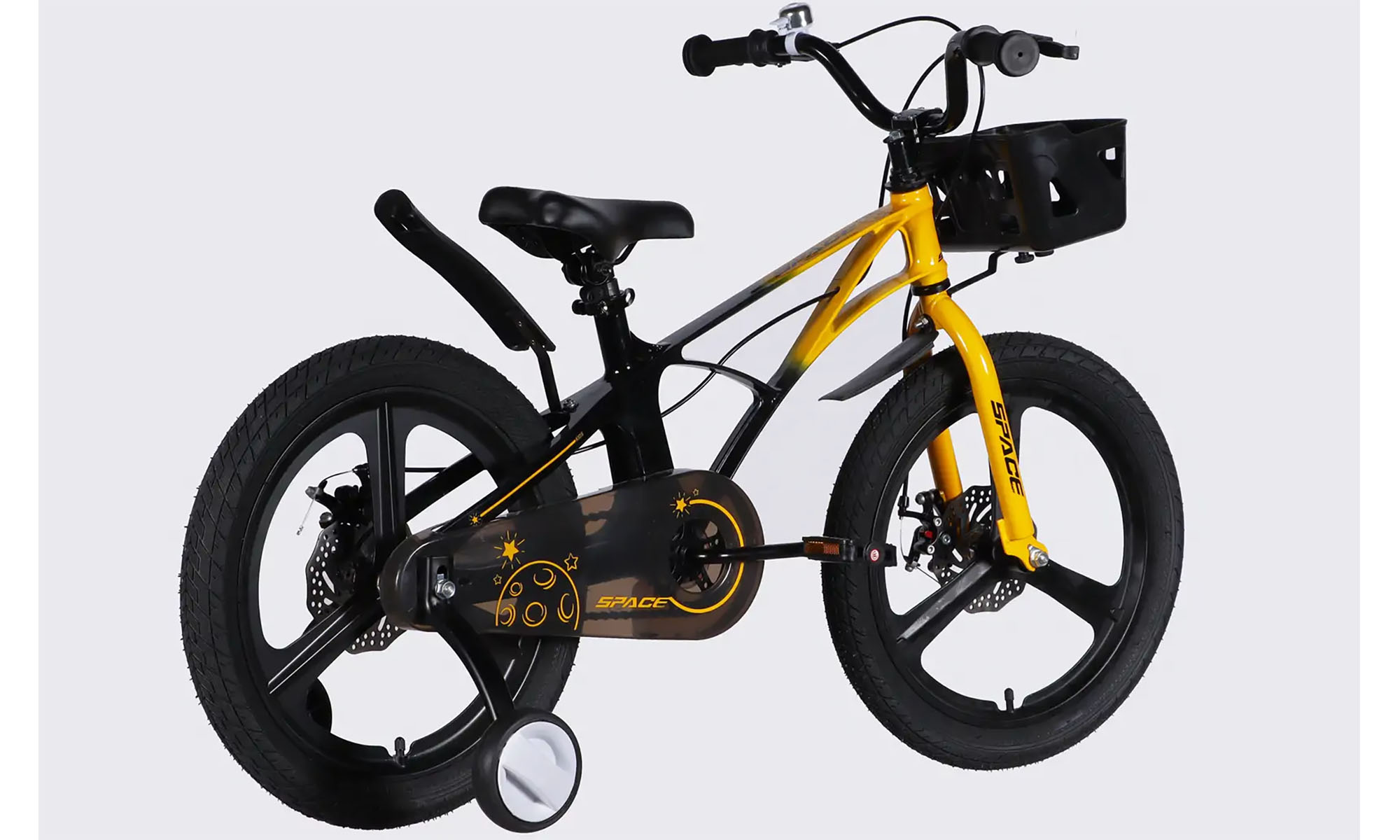 Велосипед SPACE KID ANDROMEDA DD 18", размер XXS, рама-10", год 2026, желто-черный 3