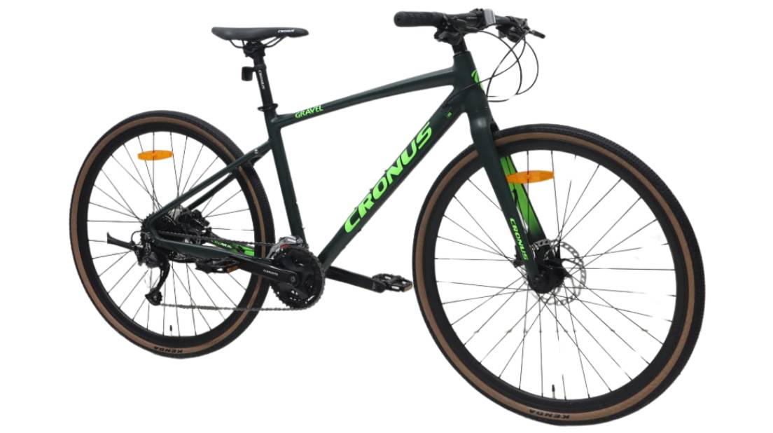 Велосипед Cronus Gravel 28", розмір M рама 17.5" (2024), Чорно-зелений 2