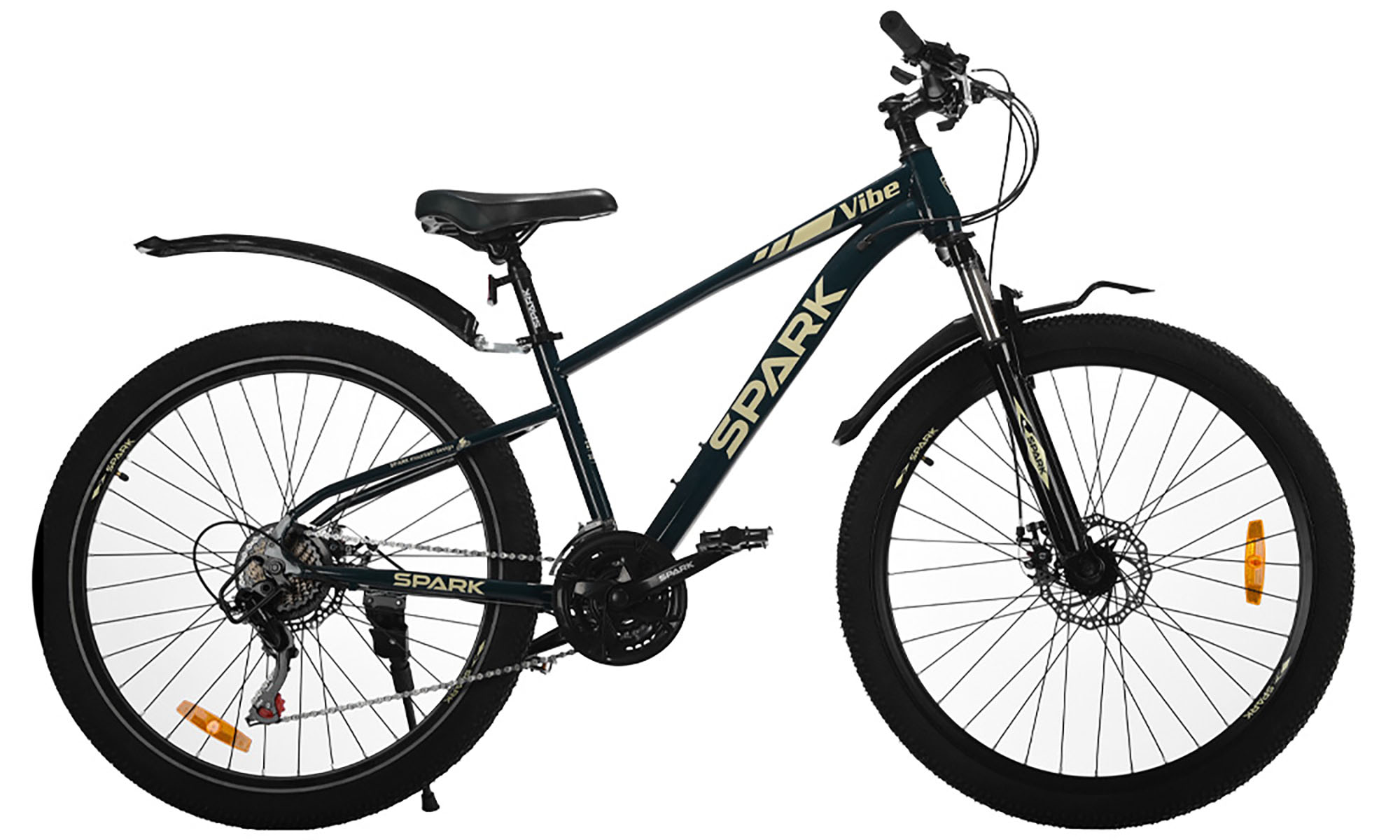 Велосипед SPARK VIBE 27,5", размер S, рама 15", год 2026, тёмно-зелёный 