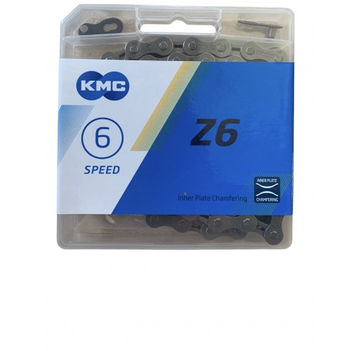 Цепь KMC Z6 1/2х3/32х114L, 6ск с замком, Серая 2