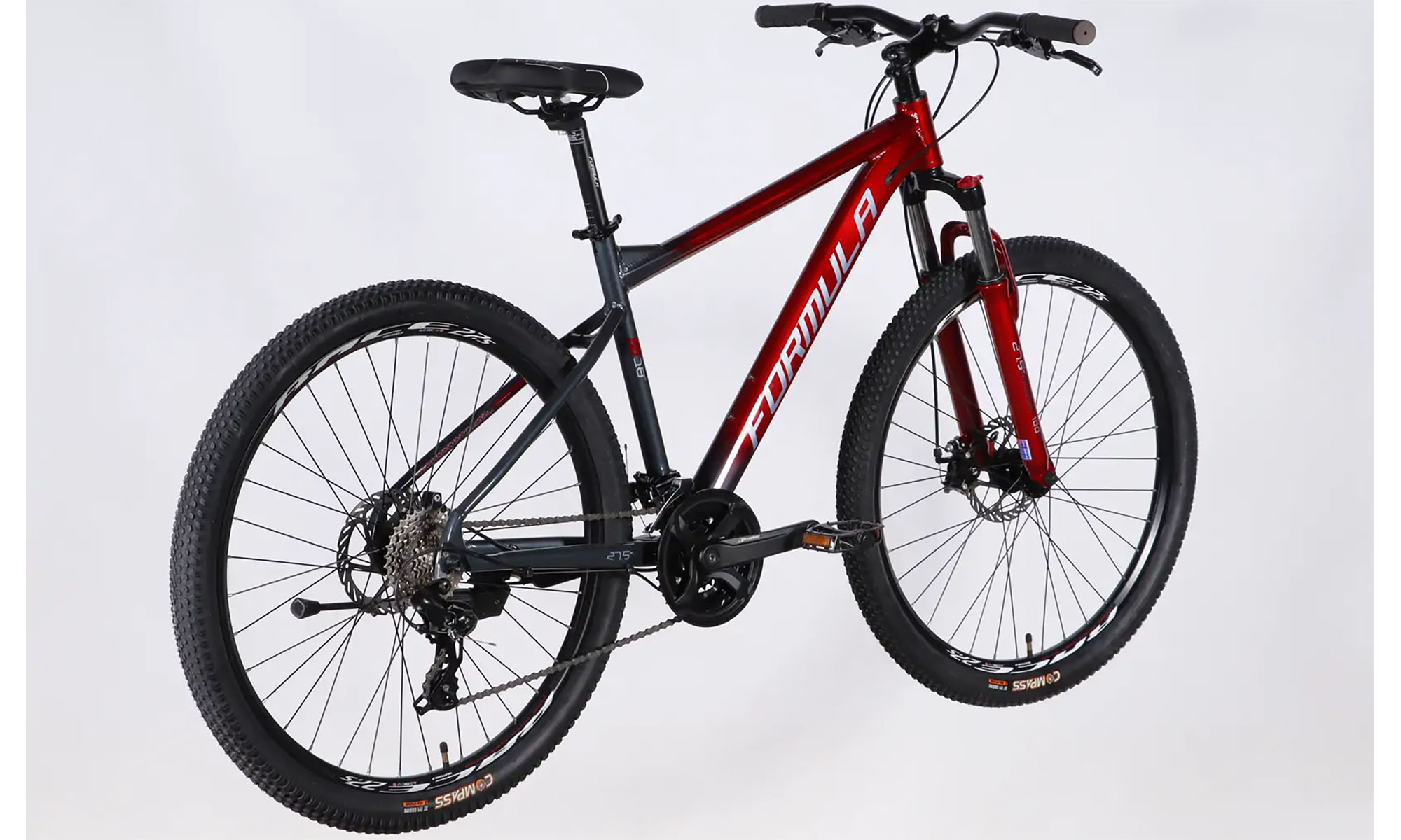 Велосипед Formula F-1 DD CS, 27.5", размер M, рама-18", год 2026, красно-серый 3