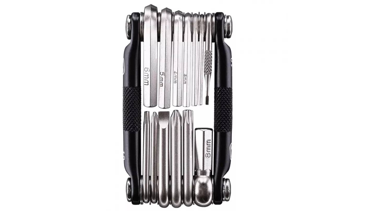 Мультитул Crankbrothers M13, 2/2.5/3/4/5/6/8мм, T10, T25, Phillips #1 #2, flat #2, инструмент для бескамерных шин, черный 4