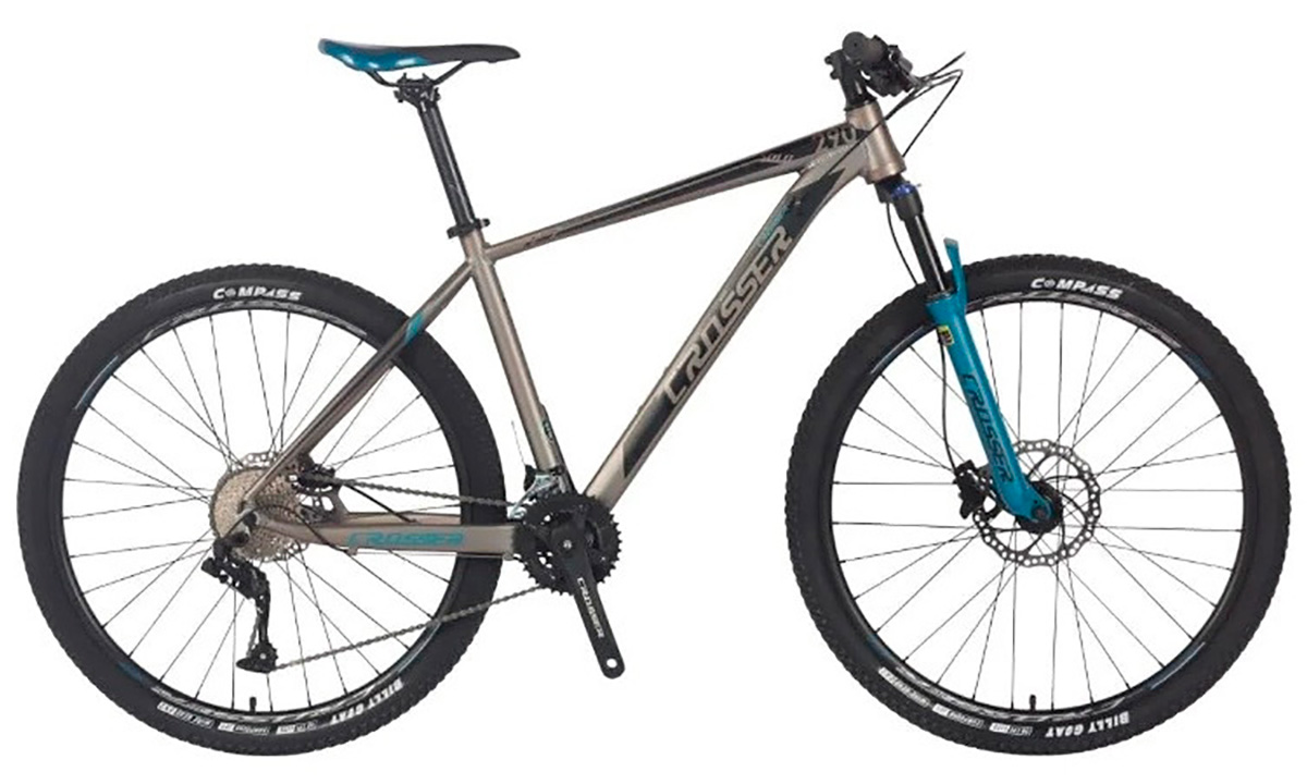 Фотографія Велосипед Crosser Solo 2x9 Altus 29" размер L рама 19 2023 Серо-синий