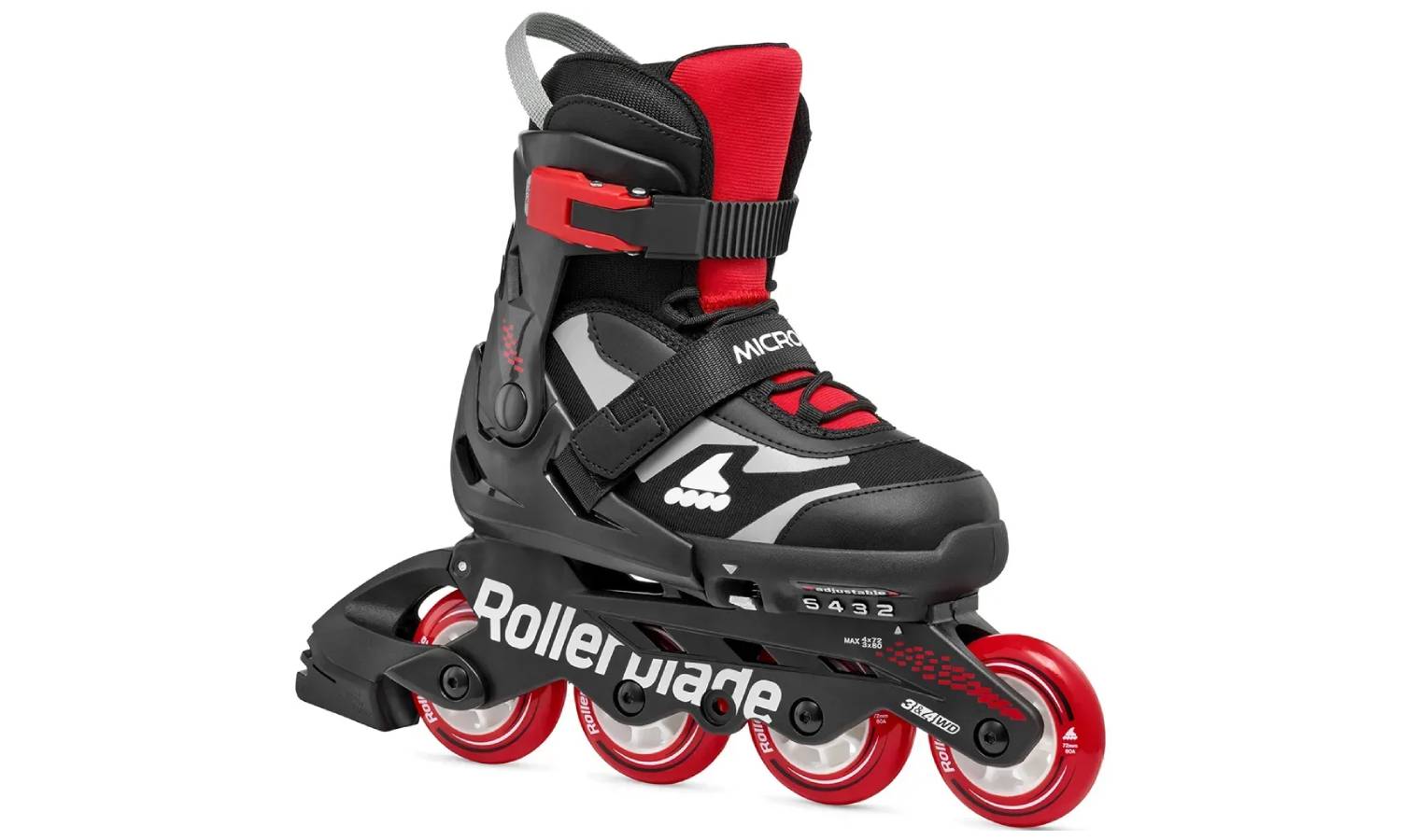 Ролики Rollerblade Microblade black-red 28-32 