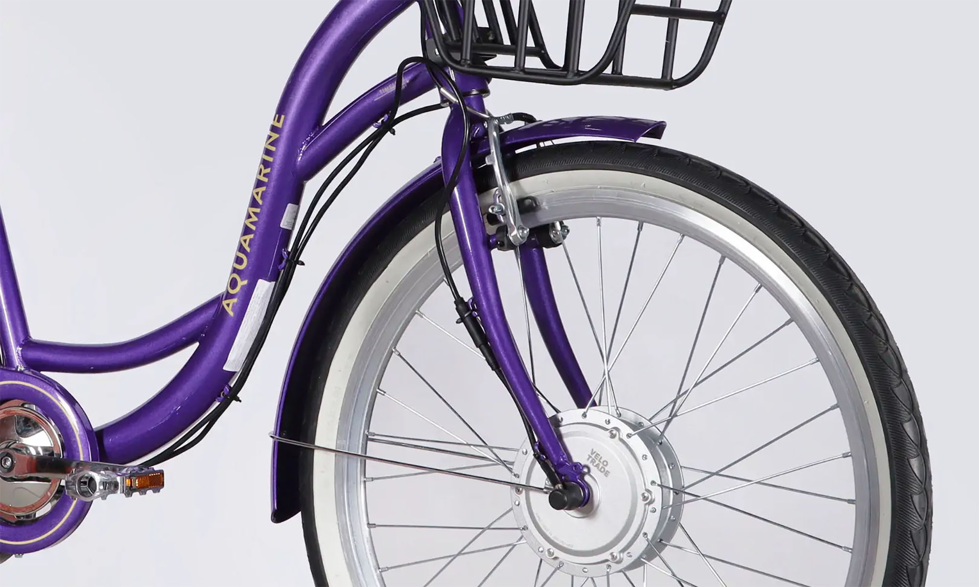 Велосипед с электроприводом Dorozhnik eAQUAMARINE BH 26", размер M, рама-17", 36B, 13А*ч, 500Вт, год 2026, фиолетовый с корзиной 3 Велосипед с электроприводом Dorozhnik eAQUAMARINE BH 26", размер M, рама-17", 36B, 13А*ч, 500Вт, год 2026, фиолетовый с корзиной 3