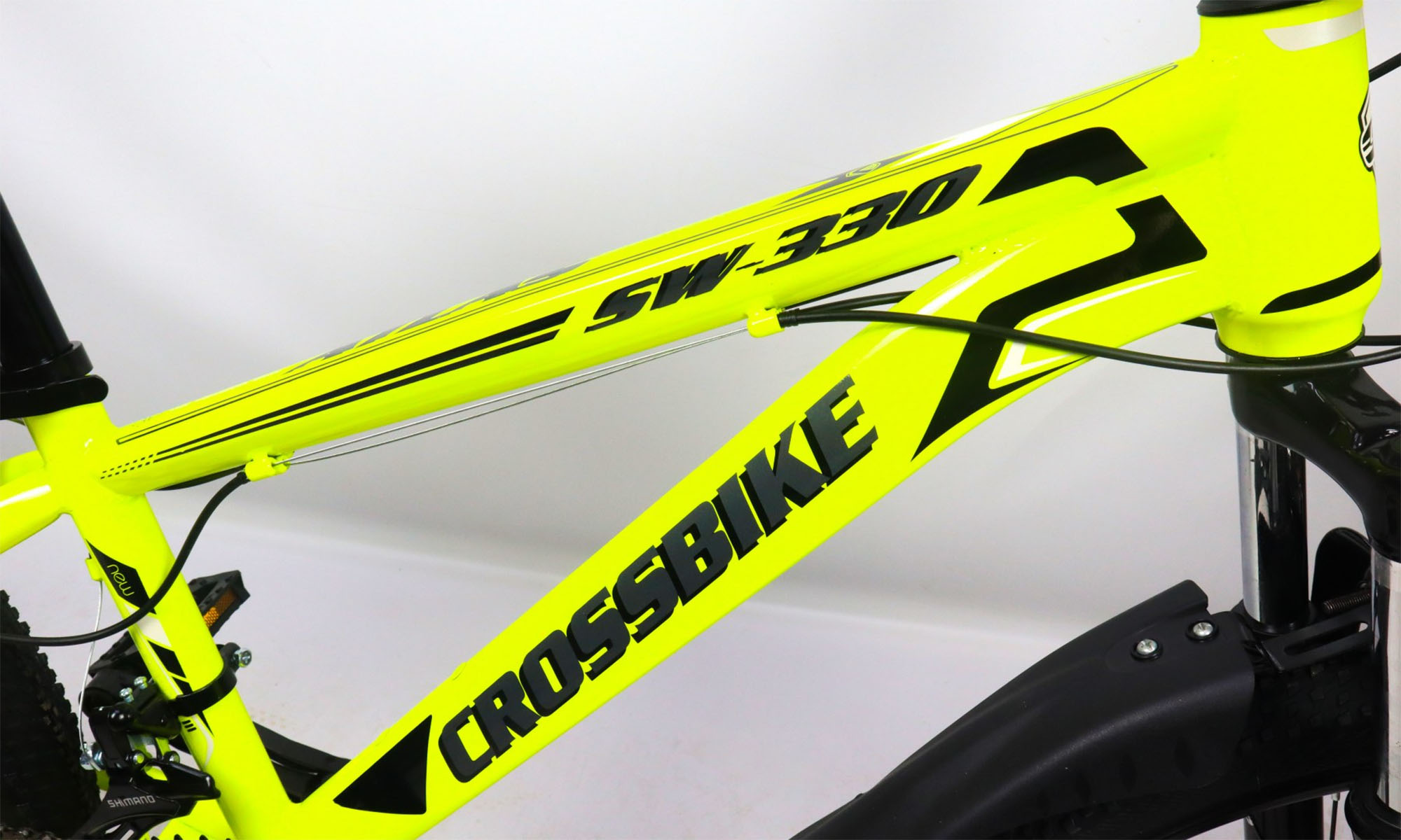 CrossBike Atlas 24 "12" Неонове жовто-чорний велосипед 5 CrossBike Atlas 24 "12" Неонове жовто-чорний велосипед 5