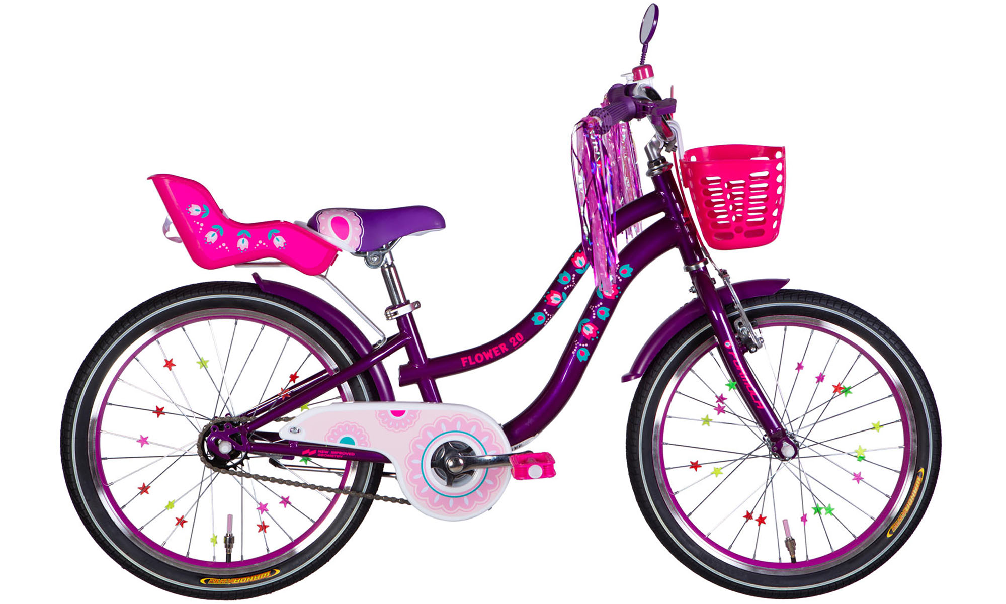 Велосипед Formula Kid FLOWER PREMIUM BH 20", размер XXS, рама-10", год 2026, фиолетовый 