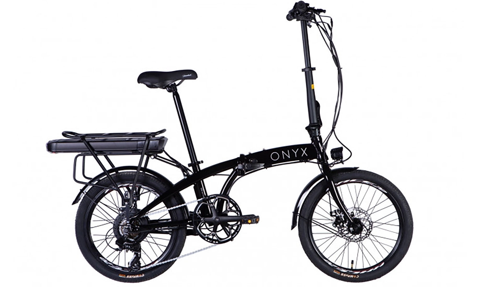 Велосипед с электроприводом Dorozhnik eONYX DD FR 20", размер XS, рама-11", 36B, 12.5А*ч, 500Вт, год 2025, черный 