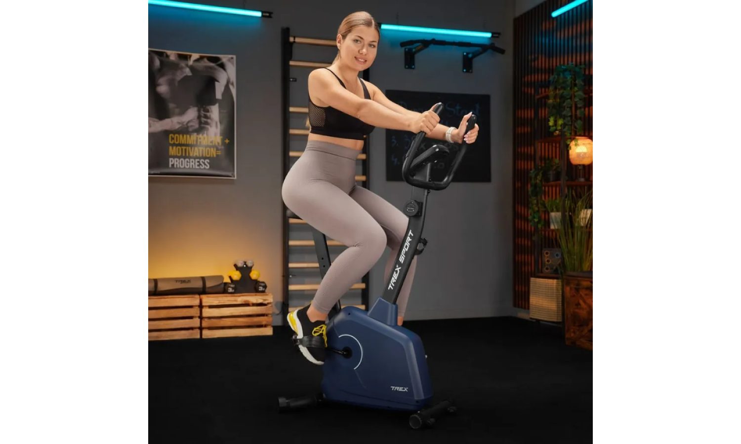 Велотренажер Trex Sport TX-380MB Rigon магнитный темно-синий 15