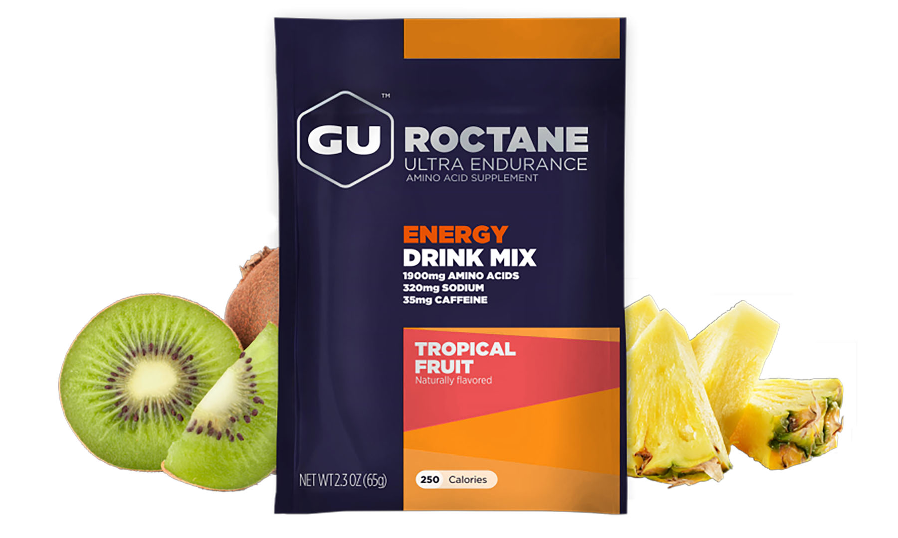 Фотографія Ізотонік GU Energy ROCTANE Tropical Fruit (з кофеїном), 1 порція