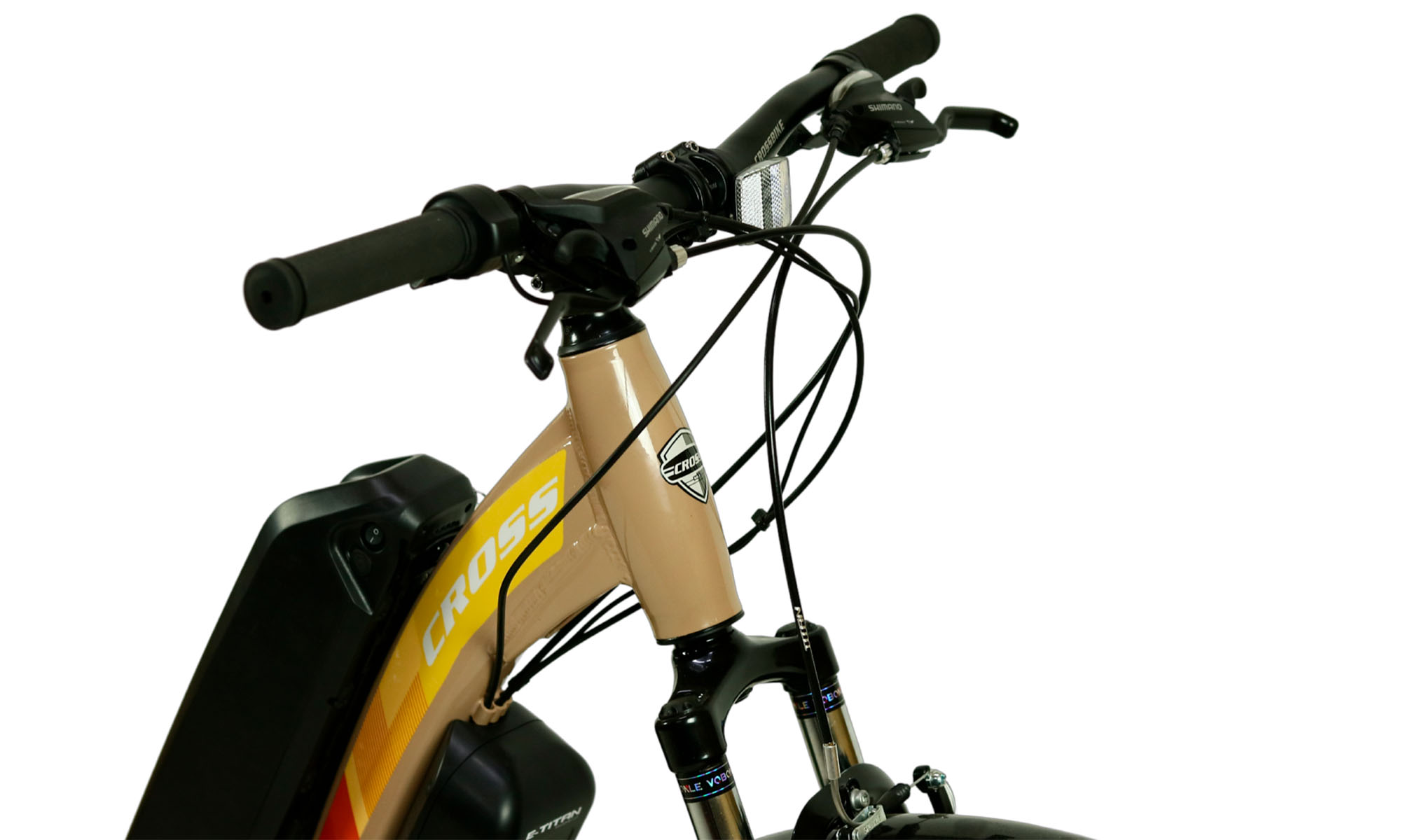 Elstrovipice Cross Elite 26 ", розмір M, кадр 17", 2022, коричневий, 350W, 10Ah 5 Elstrovipice Cross Elite 26 ", розмір M, кадр 17", 2022, коричневий, 350W, 10Ah 5