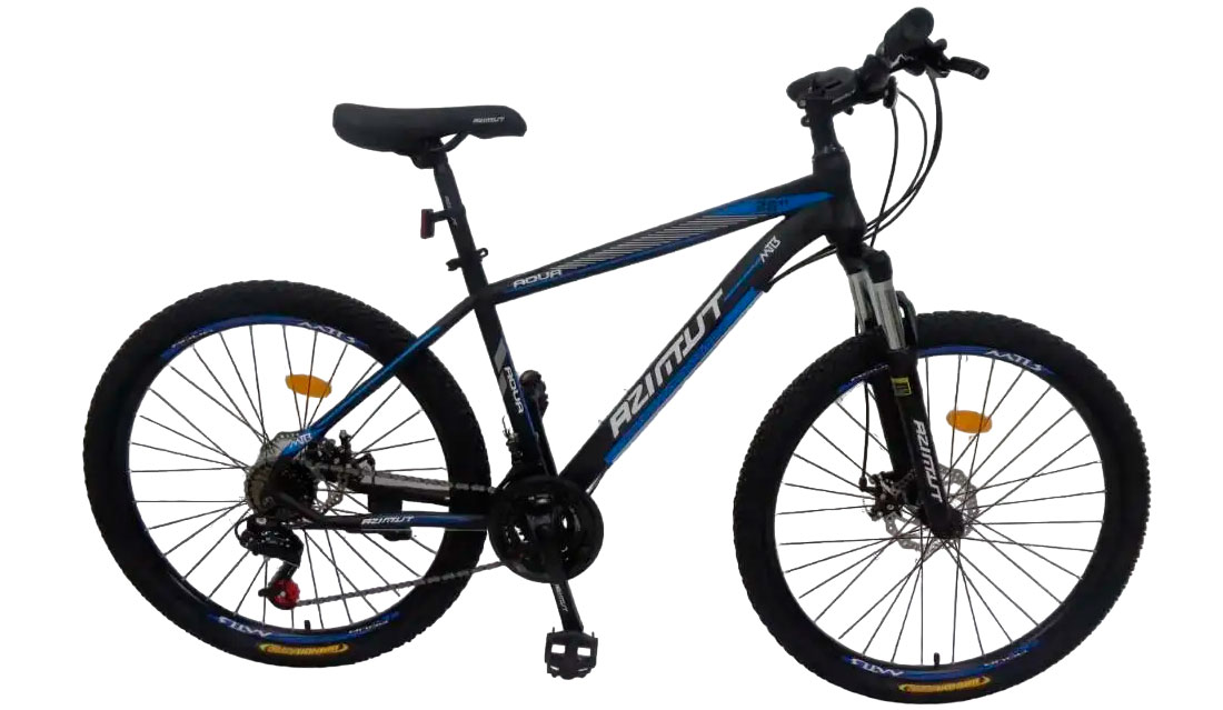 Фотография Велосипед Azimut Aqua GD 24" размер XS рама 15" Черно-синий