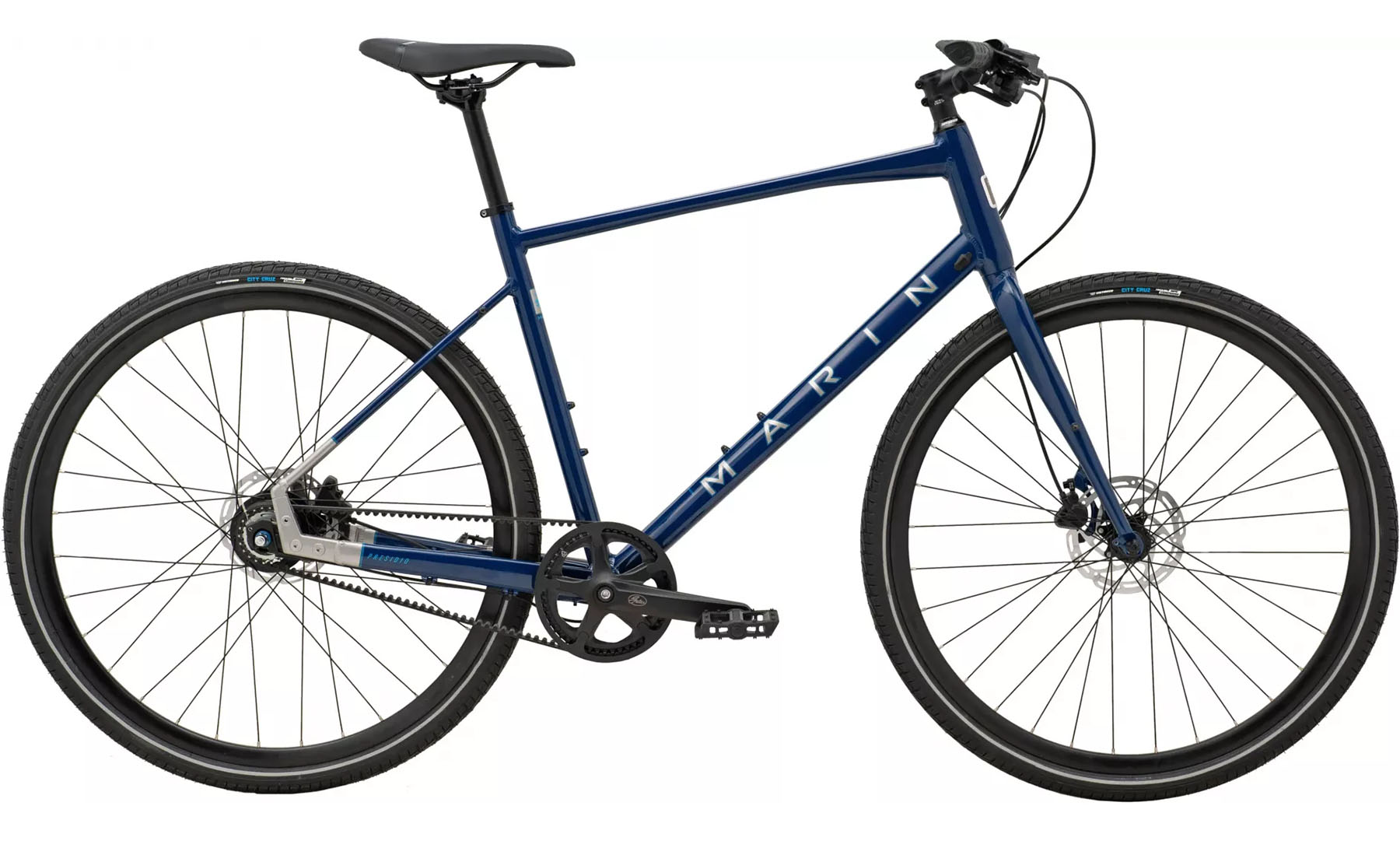Фотографія Велосипед 28" Marin Presidio 3 розмір рами XL 2024 Gloss Navy/Dark Silver/Silver Cyan