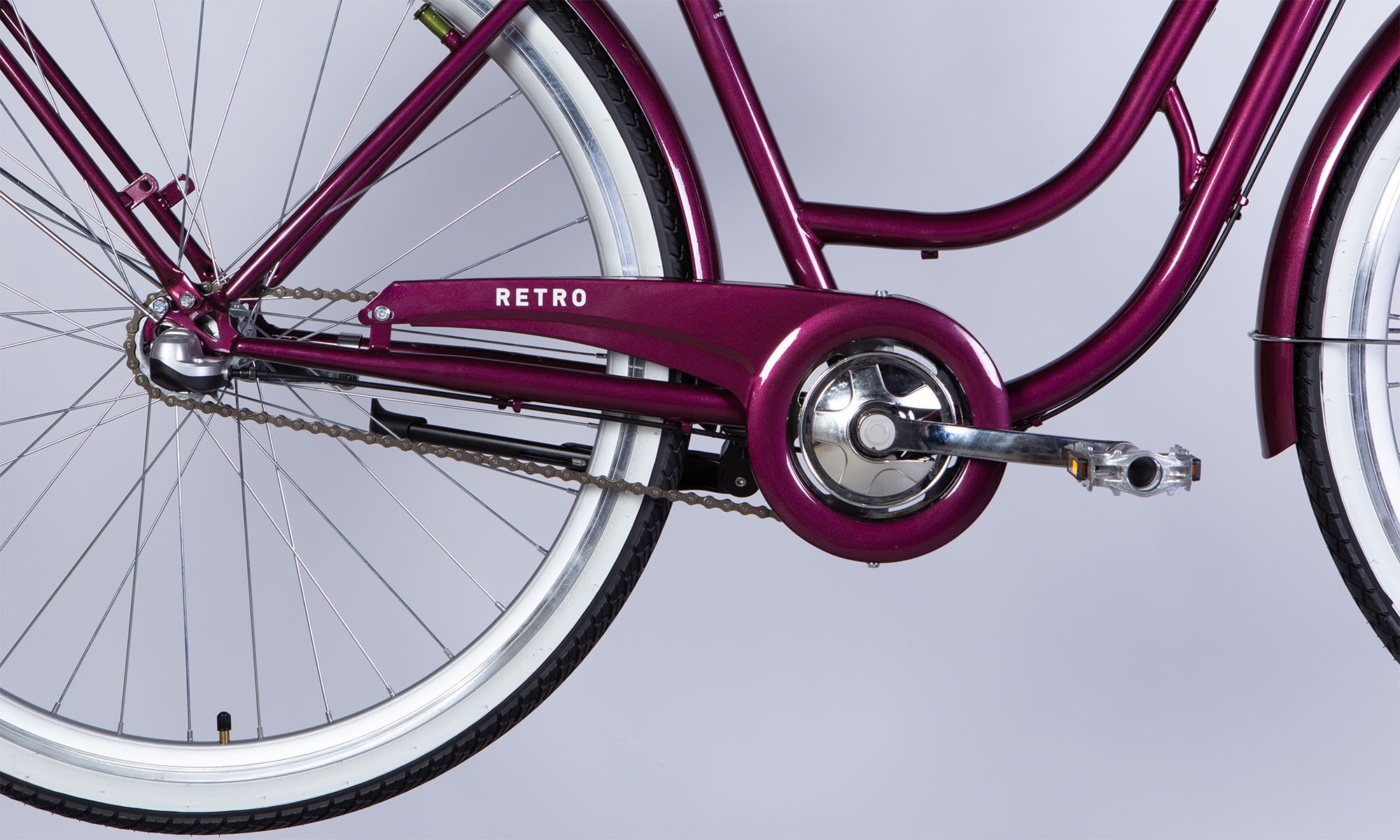 Велосипед Dorozhnik RETRO PH 28" розмір L, рама 19" 2025, малиновий 2