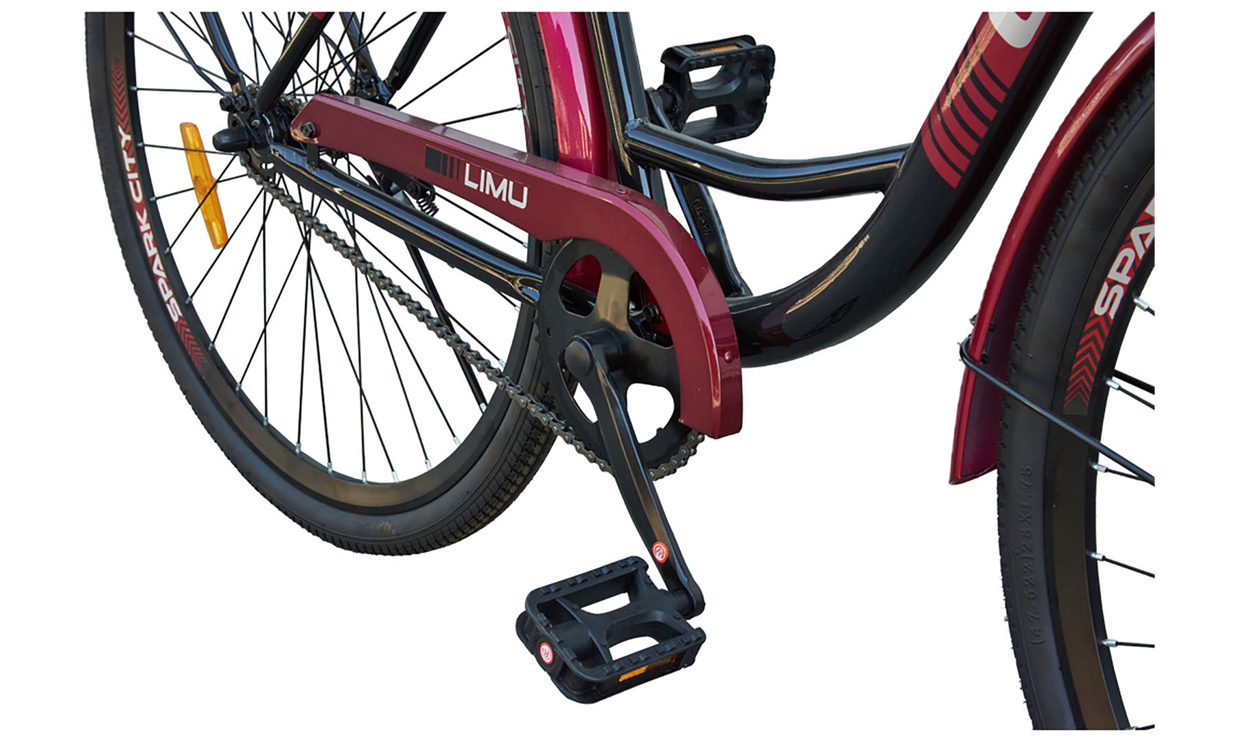 Велосипед SPARK CITY LIMU 28", розмір рами L (18"), чорно-червоний 3