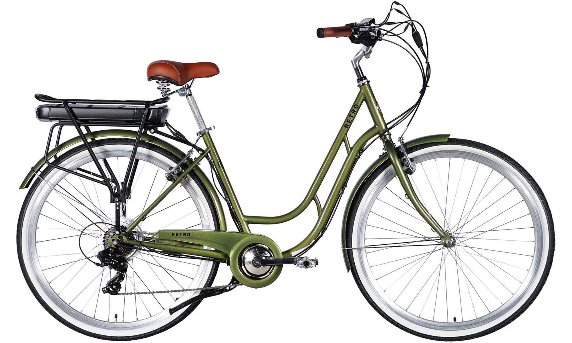 Велосипед с электроприводом Dorozhnik eRETRO Vbr FR 28", размер L, рама-19", 36B, 13А*ч, 500Вт, год 2026, зеленый Велосипед с электроприводом Dorozhnik eRETRO Vbr FR 28", размер L, рама-19", 36B, 13А*ч, 500Вт, год 2026, зеленый