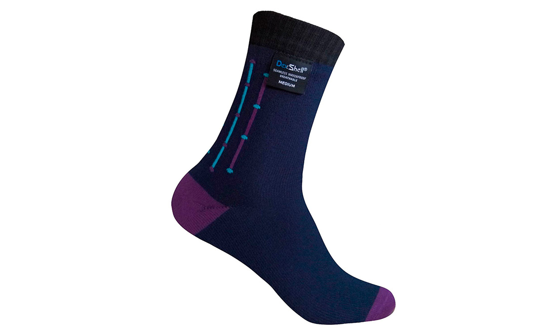 Фотографія Шкарпетки водонепроникні Dexshell Waterproof Ultra Flex Socks XL Чорно-фіолетовий 