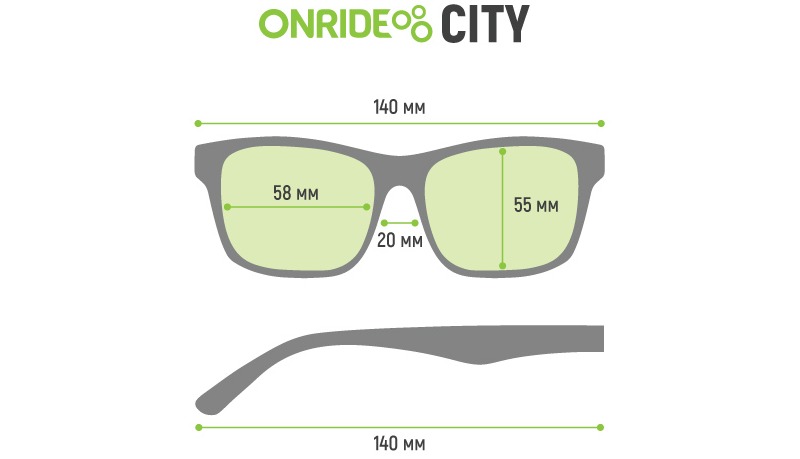Очки ONRIDE City черные с дымчатыми линзами (17%) кат.3 с ТАС поляризацией, с техн. Anti Scratch 2