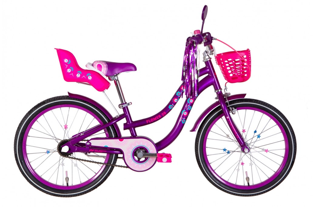 Фотографія Велосипед Formula FLOWER PREMIUM 20" рама 10" (2022) Фіолетовий