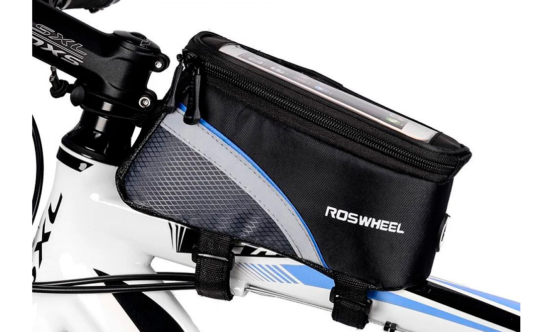 Фотографія Сумка під смартфон Roswheel BAO-012L на раму, чорно-сірий