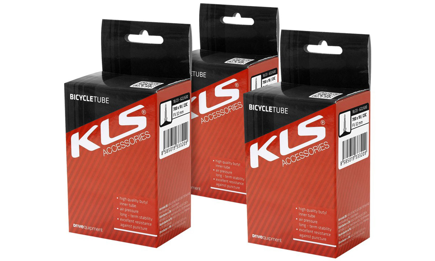 Камера KLS 27,5 x 1,75-2,125 (47/57-584) AV 40 мм, повна нитка на NAT2 NIPLE 