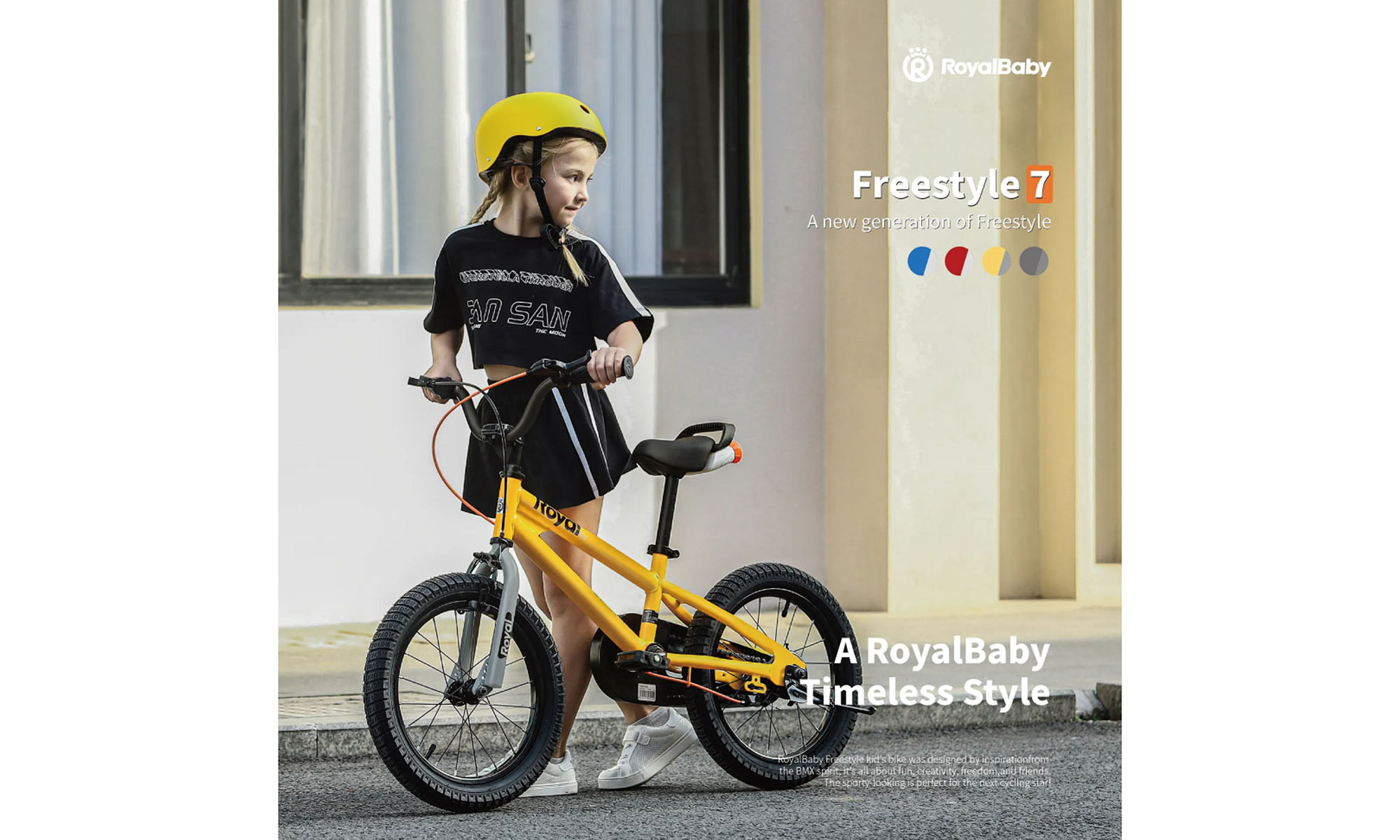 Велосипед RoyalBaby FREESTYLE 7TH 18", OFFICIAL UA, серый 2 Велосипед RoyalBaby FREESTYLE 7TH 18", OFFICIAL UA, серый 2