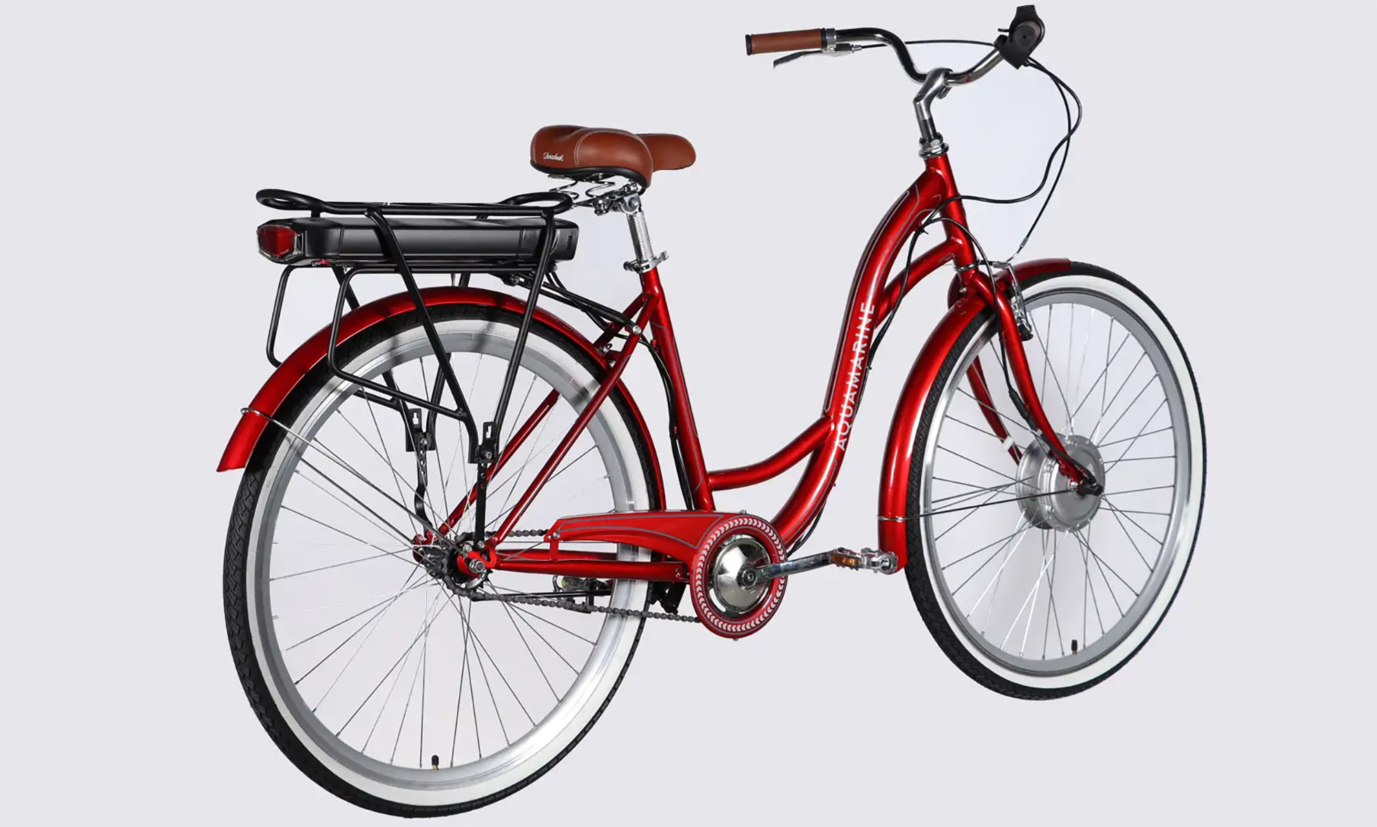 Велосипед с электроприводом Dorozhnik eAQUAMARINE BH 28", размер L, рама-19", 36B, 12.5А*ч, 500Вт, год 2026, бордовый 4