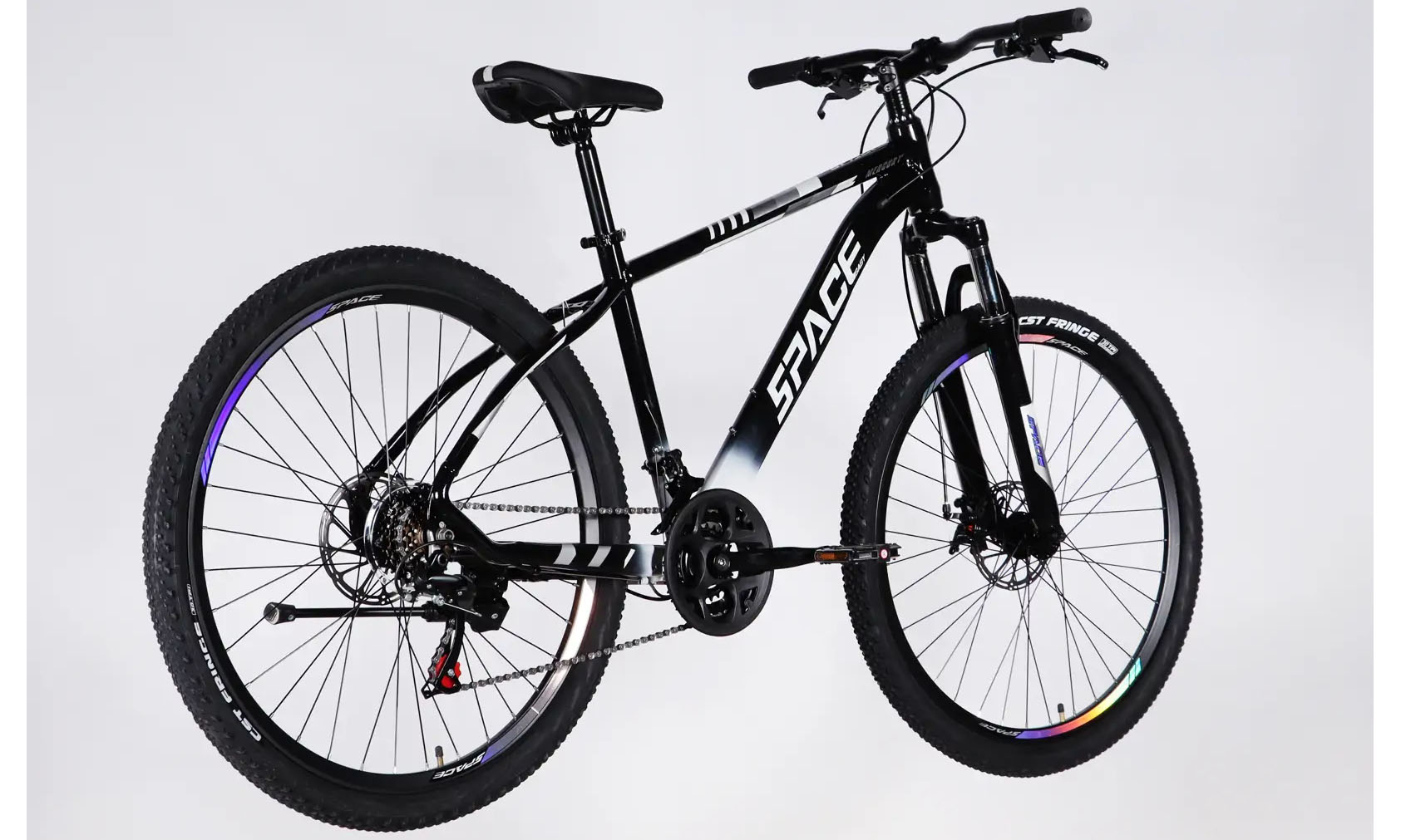 Велосипед SPACE MERCURY DD FR 27.5", розмір M, рама 17", рік 2026, чорно-білий 3 Велосипед SPACE MERCURY DD FR 27.5", розмір M, рама 17", рік 2026, чорно-білий 3