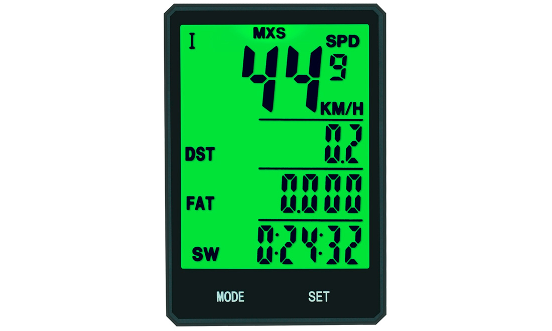 Велокомпьютер беспроводной, YS 606С с подсветкой, 19 функций 2