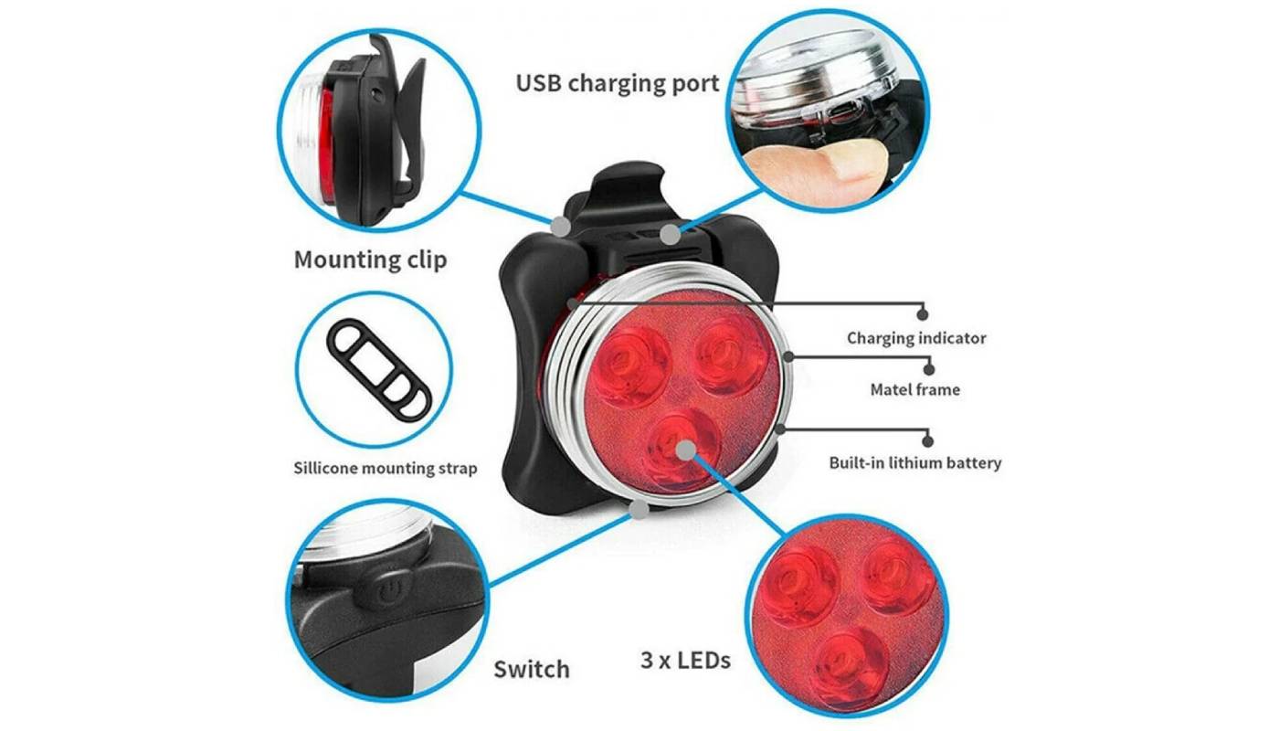 Фотографія Комплект ліхтарів YUEGOO usb, Led 5