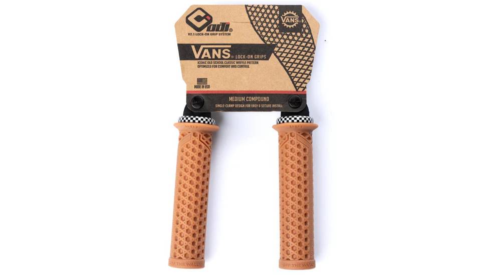 Грипсы ODI Vans v2.1 Lock-On MTB Closed End Gum/White Cheker 7